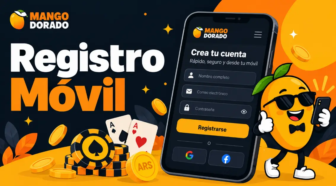 Registro desde Celular en Mango Dorado Casino Online